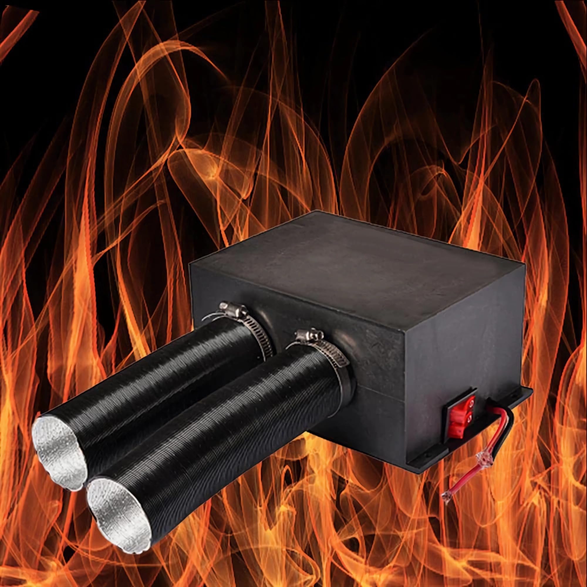 12V/24V 400-600W Calentador de coche de Calentador de coche con 2 salidas de aire y 2 interruptores Descongelador de coche de metal