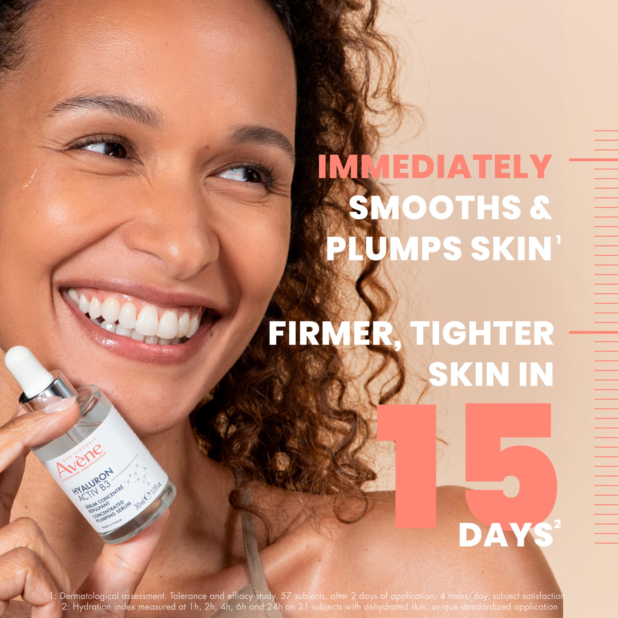 Avène Hyaluron ACTIV B3 Concentrated Plumping Serum, Light-weight hydrating serum, powered by Niacinamide + Pure Hyaluronic Acid, Firms & Plumps the skin for a healthy complexion 1 oz