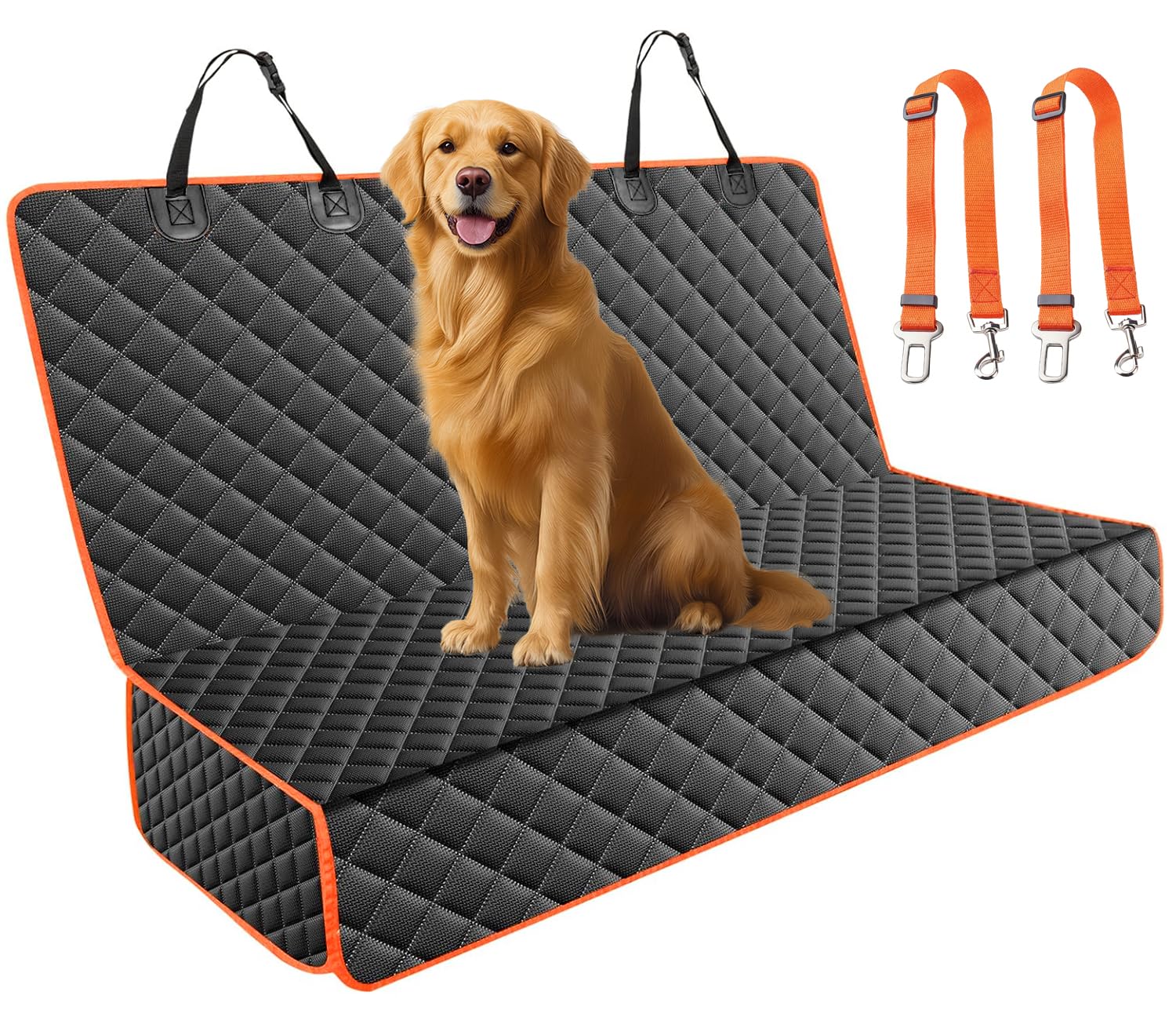 ChioSun Waterproof Dog Car Seat Cover - Car Seat Protector with Seat Belt Tether, Scratch Proof Backseat Protector for Dogs, Universal fit for Most Cars, Easy to Clean
