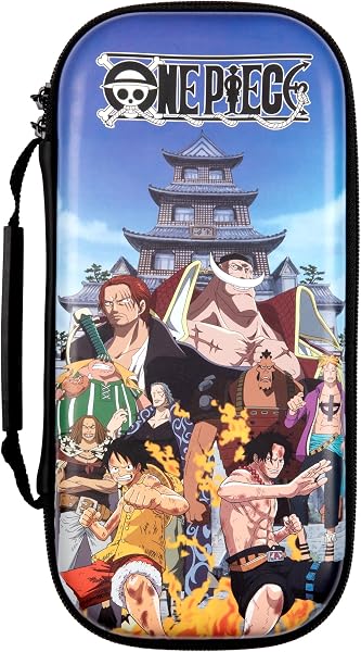 Konix One Piece Housse de Protection et Transport pour Consoles Nintendo Switch, Switch Lite et Switch OLED - Rangement 8 Jeux - Motif Marine Ford - 1