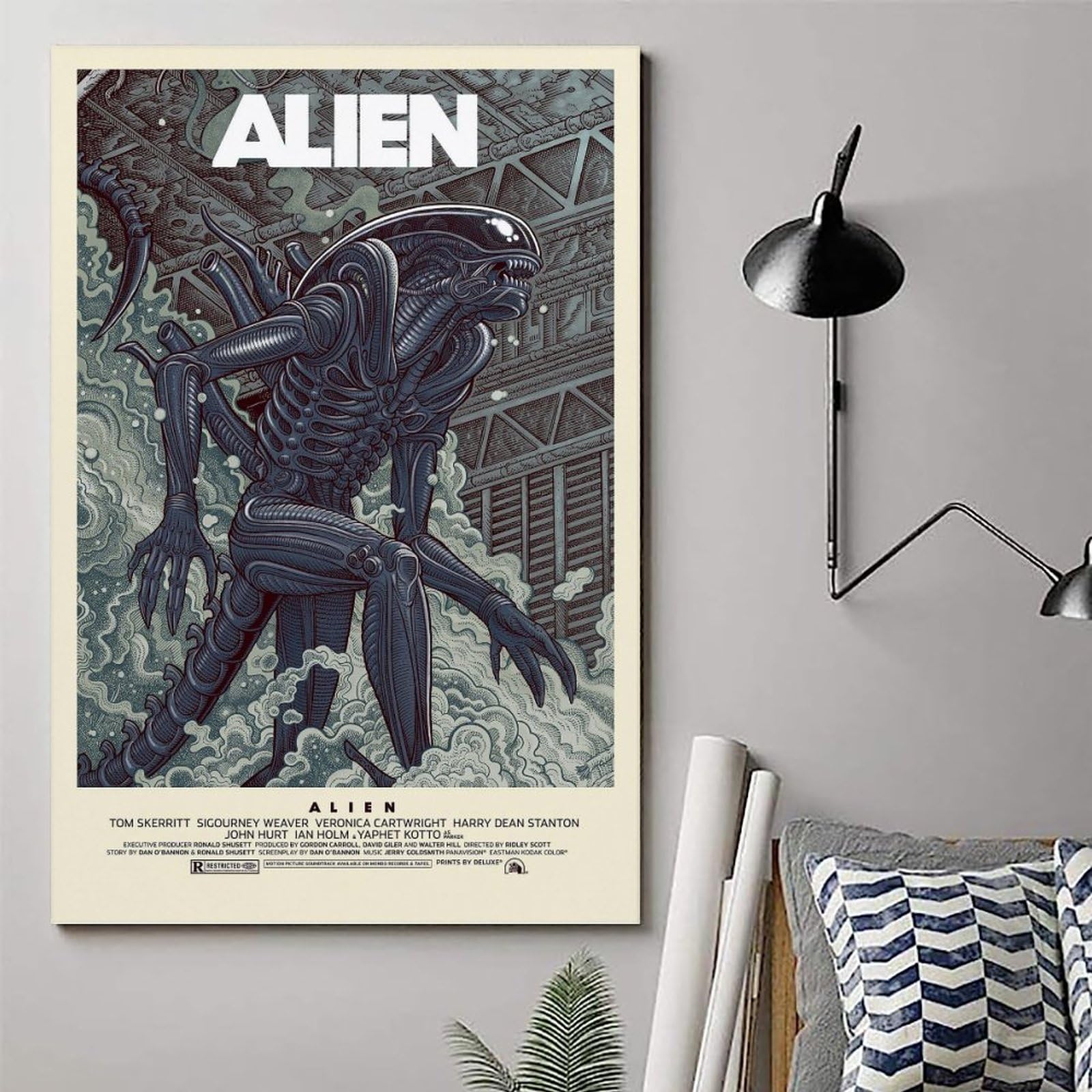 Horrorfilm, buitenaardse poster, canvas muurkunst decor schilderij voor
