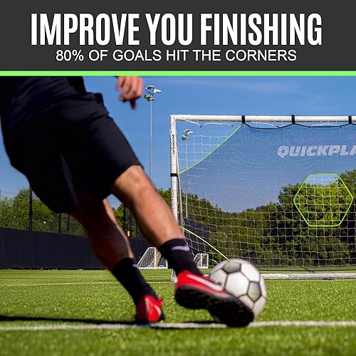 Miniatura 5 de QUICKPLAY Target Net Lite con 5 zonas de objetivo  Practica disparos y precisión de pases  Marco de portería de fútbol no incluido