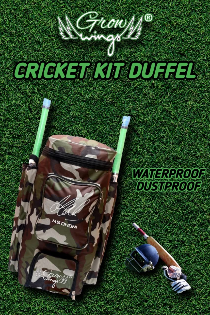 Grow wings Kit Bag with Heavy Material Fabric Nylon Material (Green Army) 1