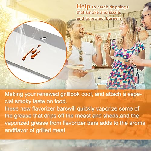 Miniatura 9 de BTCDR Kit de piezas de repuesto para parrilla Dyna glo DGH485CRP, DGH485CRP-D 4 quemadores, parrilla de gas DGH474CRP 5 quemadores, placas de calor