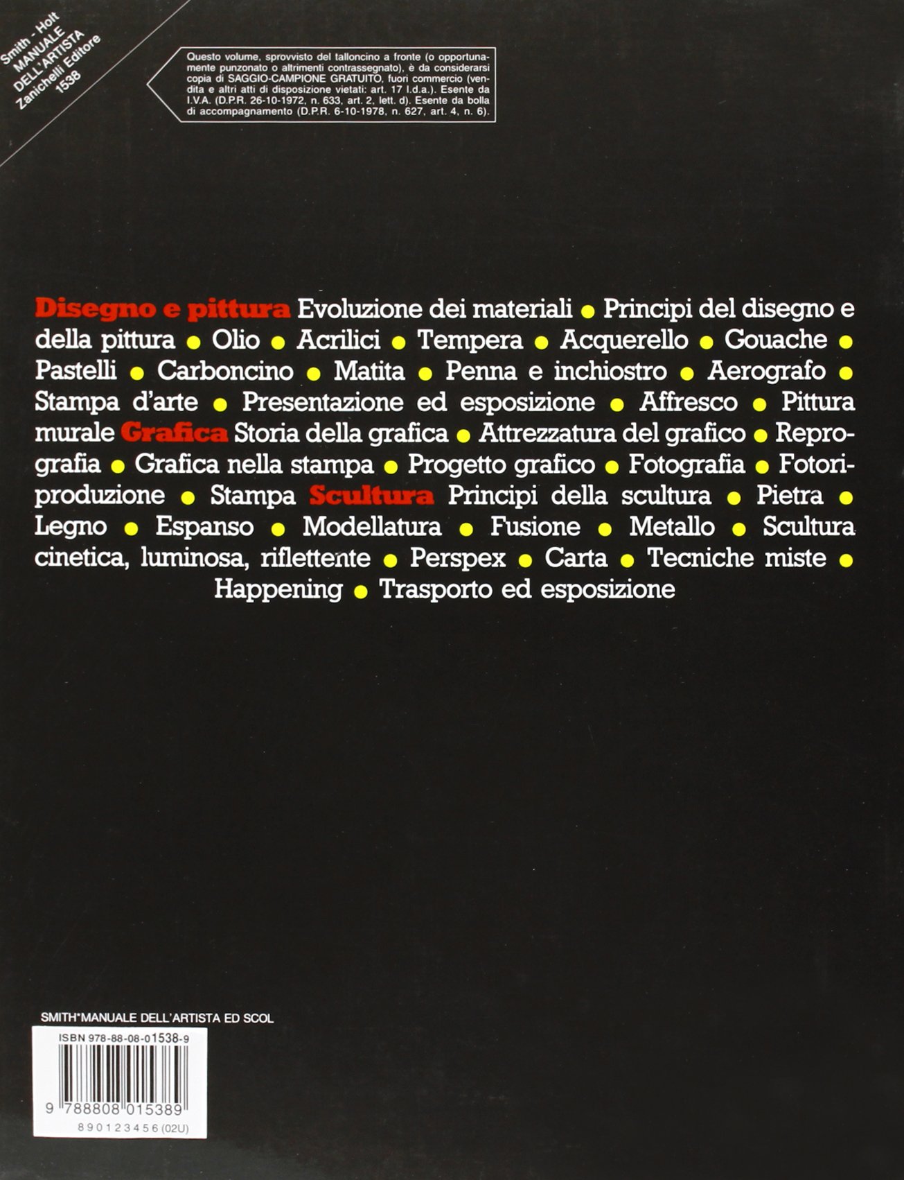 Manuale dell'artista. Strumenti, materiali, tecniche. Per gli Ist. D'arte