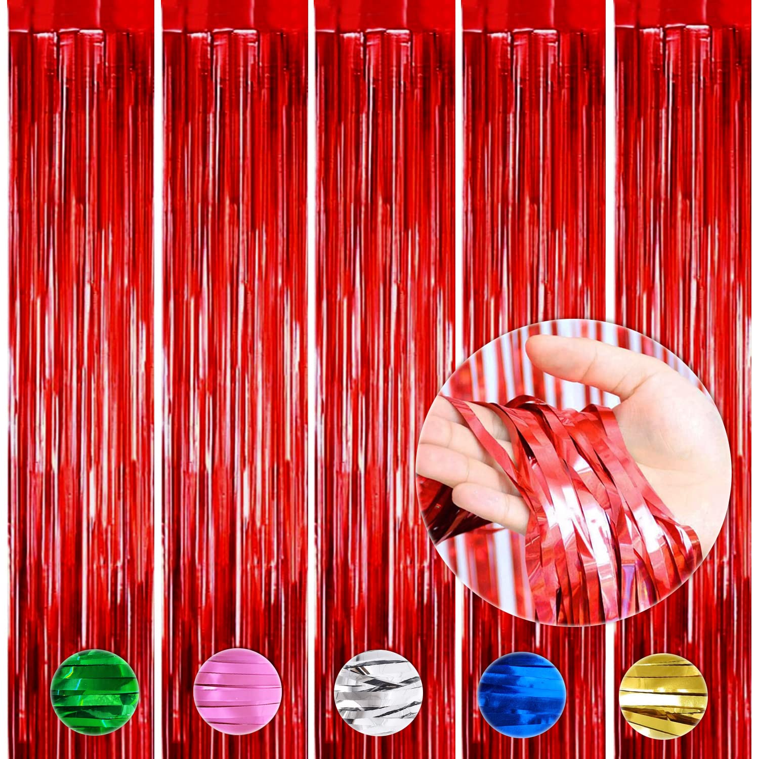 See full amazon price history chart for WOBBOX Big 3ft x 6ft Metallic Foil Fringe Curtain For Decoration Metallic Foil Curtain For Decoration Backdrop Door Window Curtain Party Decoration (One Pack) (Red) (Pack of 5) WOBBOX Big 3ft x 6ft Metallic Foil Fringe Curtain For Decoration Metallic Foil Curtain For Decoration Backdrop Door Window Curtain Party Decoration (One Pack) (Red) (Pack of 5) (B09L595RCZ) Amazon Price History, Amazon Price Tracker