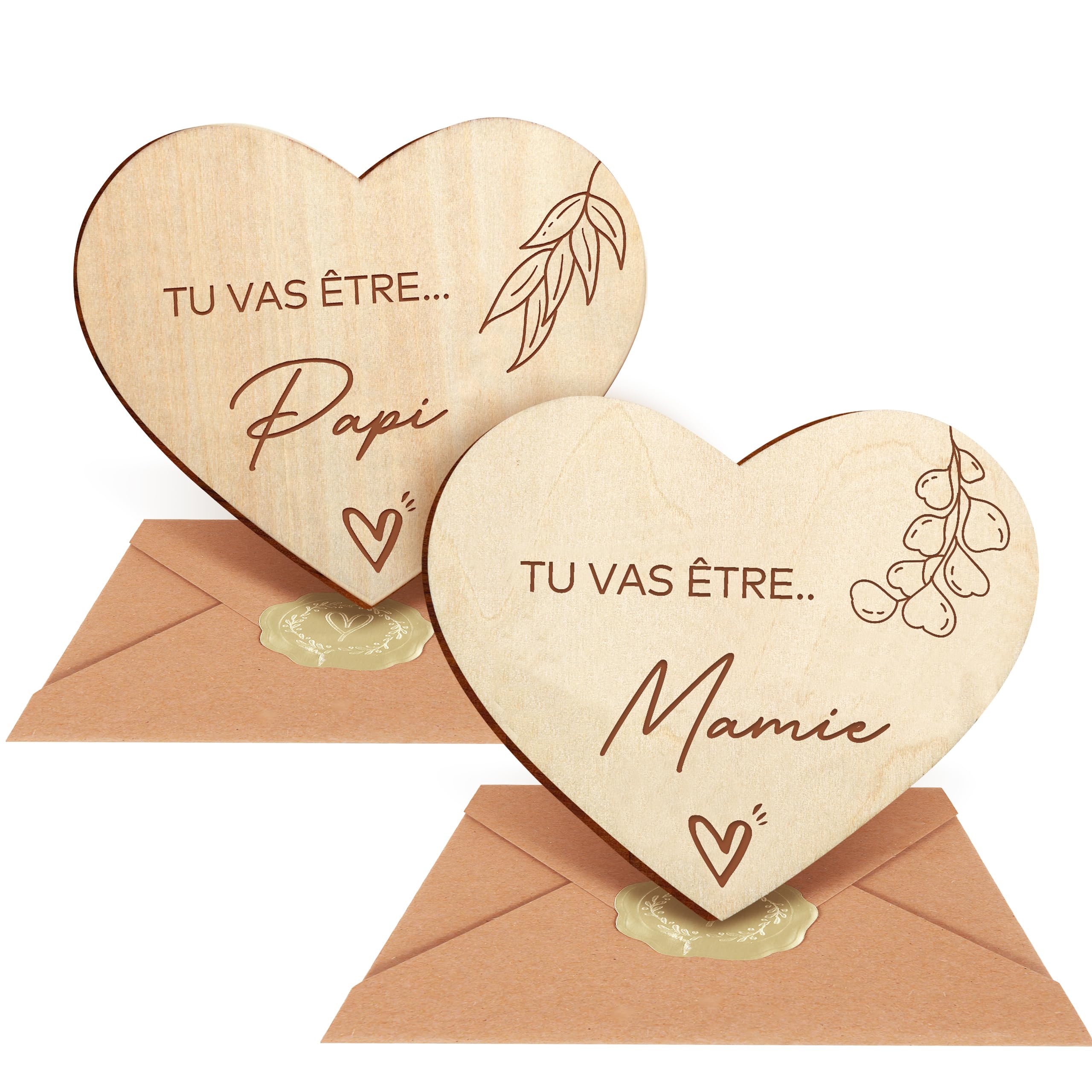 TU VAS ÊTRE.. Mamie, TU VAS ÊTRE... Papi, 2Pcs Cadeau Papi/Mamie, annonce cadeau bapteme, cadeau naissance annonce grossesse