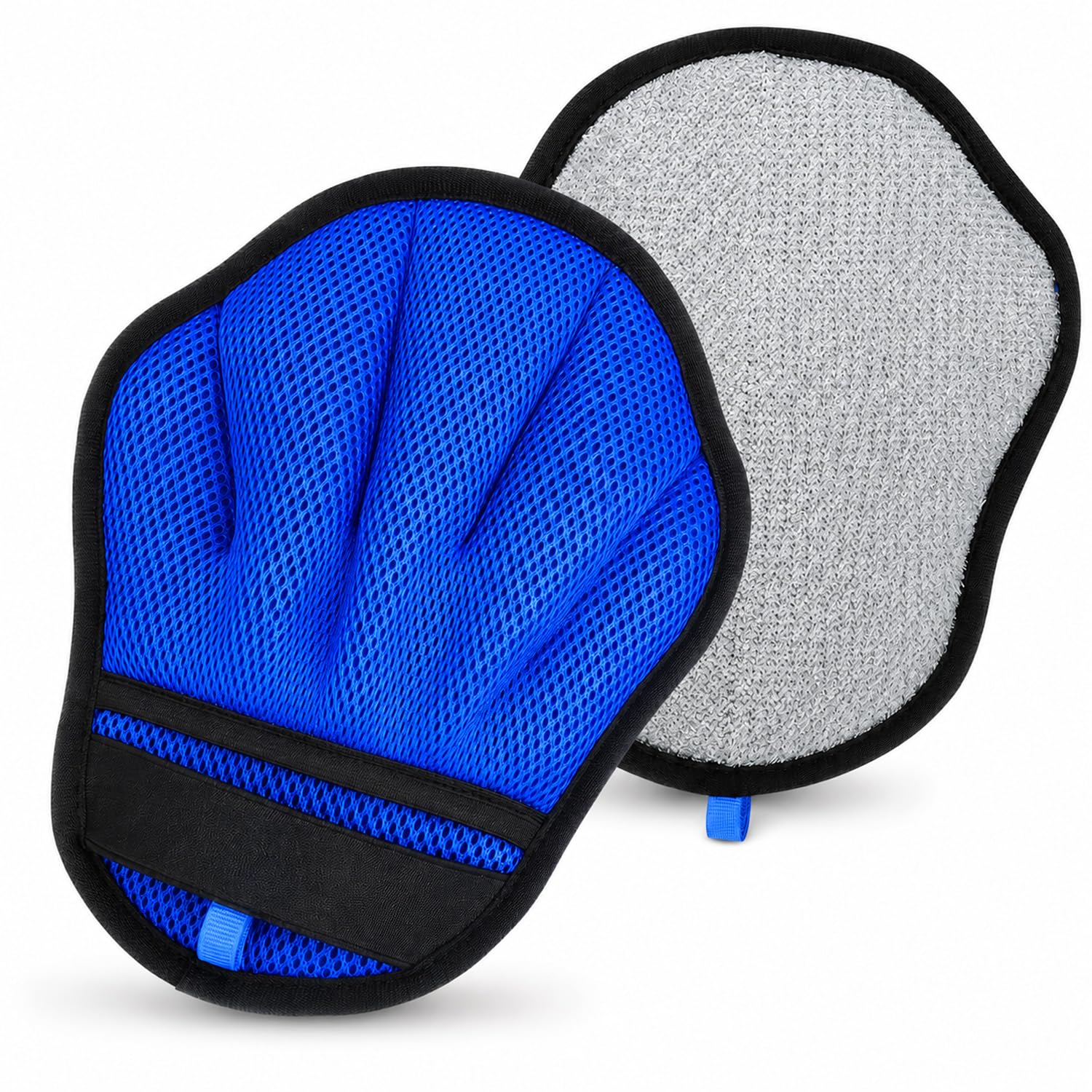 Pet Hair Remover, Static Electricity Deshedding Brush for Dogs Cats, Pet Hair Removal Glove for Furniture, Clothing, Car Seats, Sofas, Carpets (Blue, 8.7 x 7.5 in)