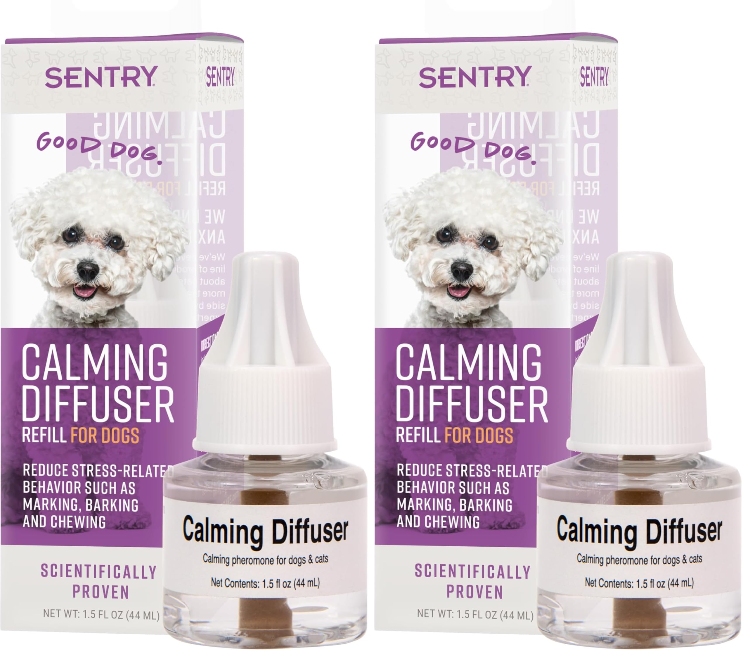 Sentry Calming Diffuser Refill for Dogs, Reduces Barking, Chewing, Anxiousness, and Other Stress-Induced Behaviors, 30-Day Release (Pack of 2)