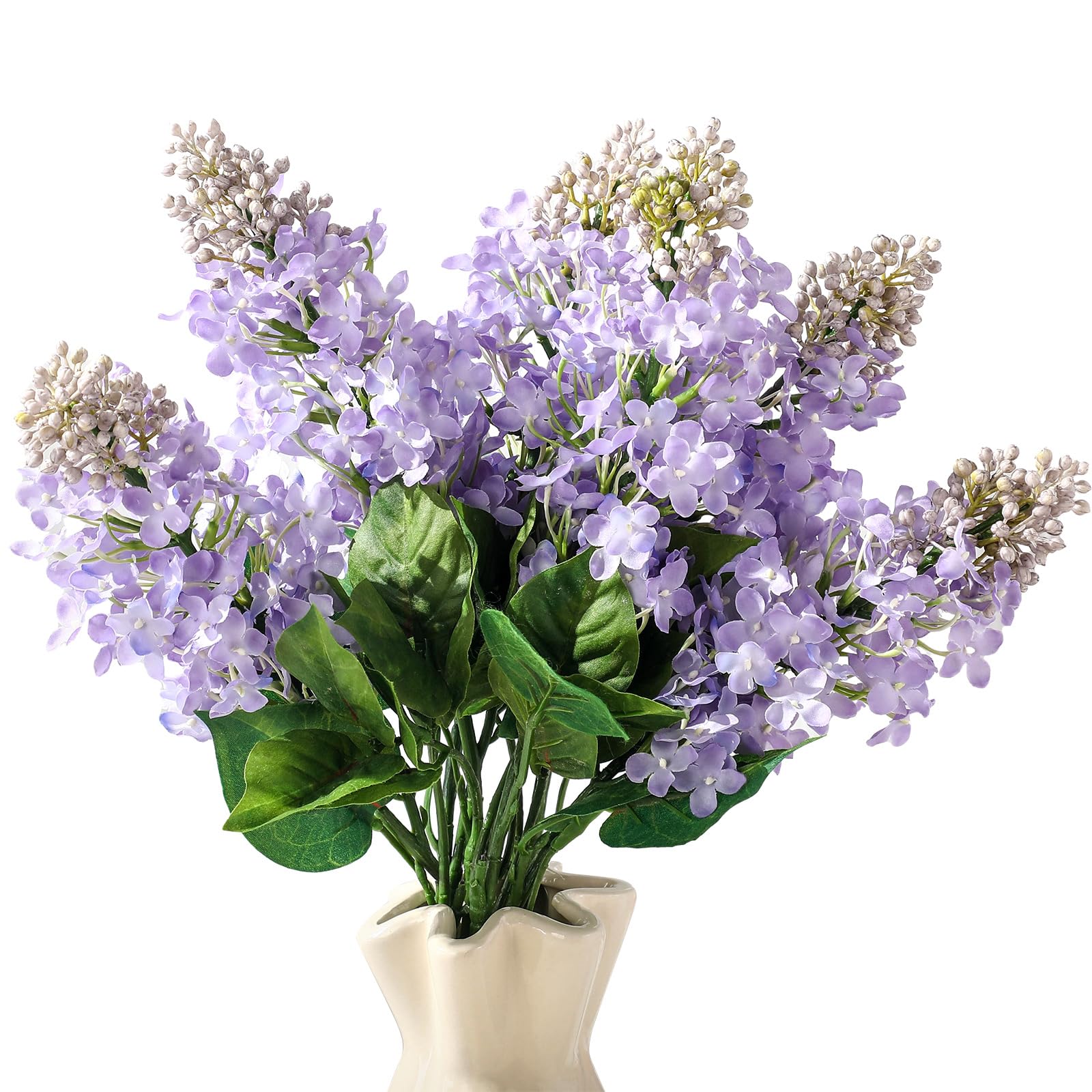 10 Pcs 24 Artificial Lilac Flowers Purple Fake Delphinium Antirrhinum Stem Real Touch Faux Purple Lilac Flower Arrangements for Vase Table Centerpieces Wedding Bouquet Home Decoration