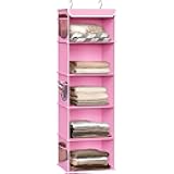 5 Shelf Hanging Closet Organizer, Pink