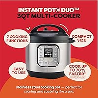 Vista 2 de Instant Pot IP-DUO60, 6cuartos/1000W - Olla a presión multifunción 7 en 1, Acero inoxidable y negro