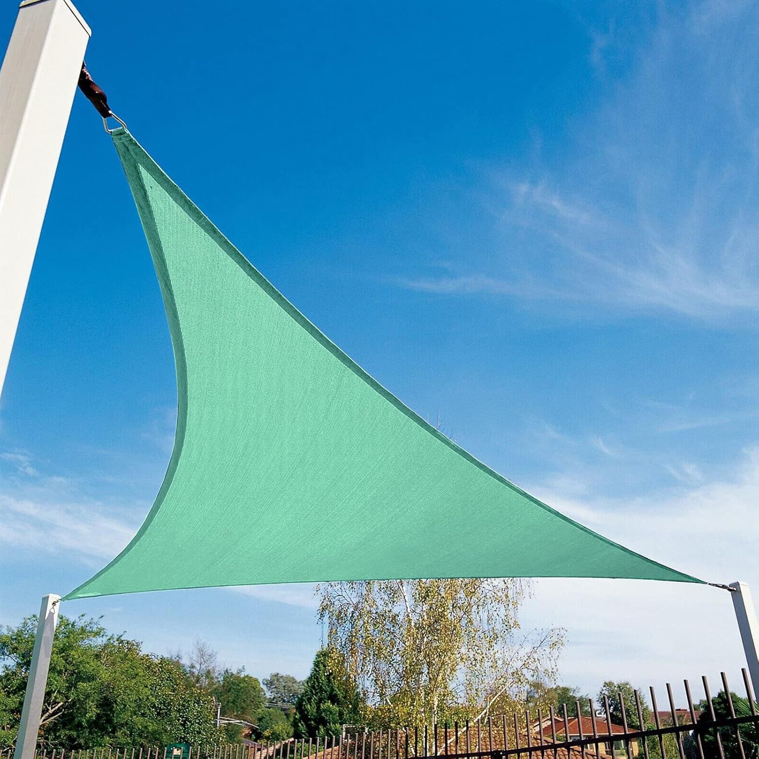 Amagenix Curved Sun Shade Sails Canopy, Turquoise Outdoor