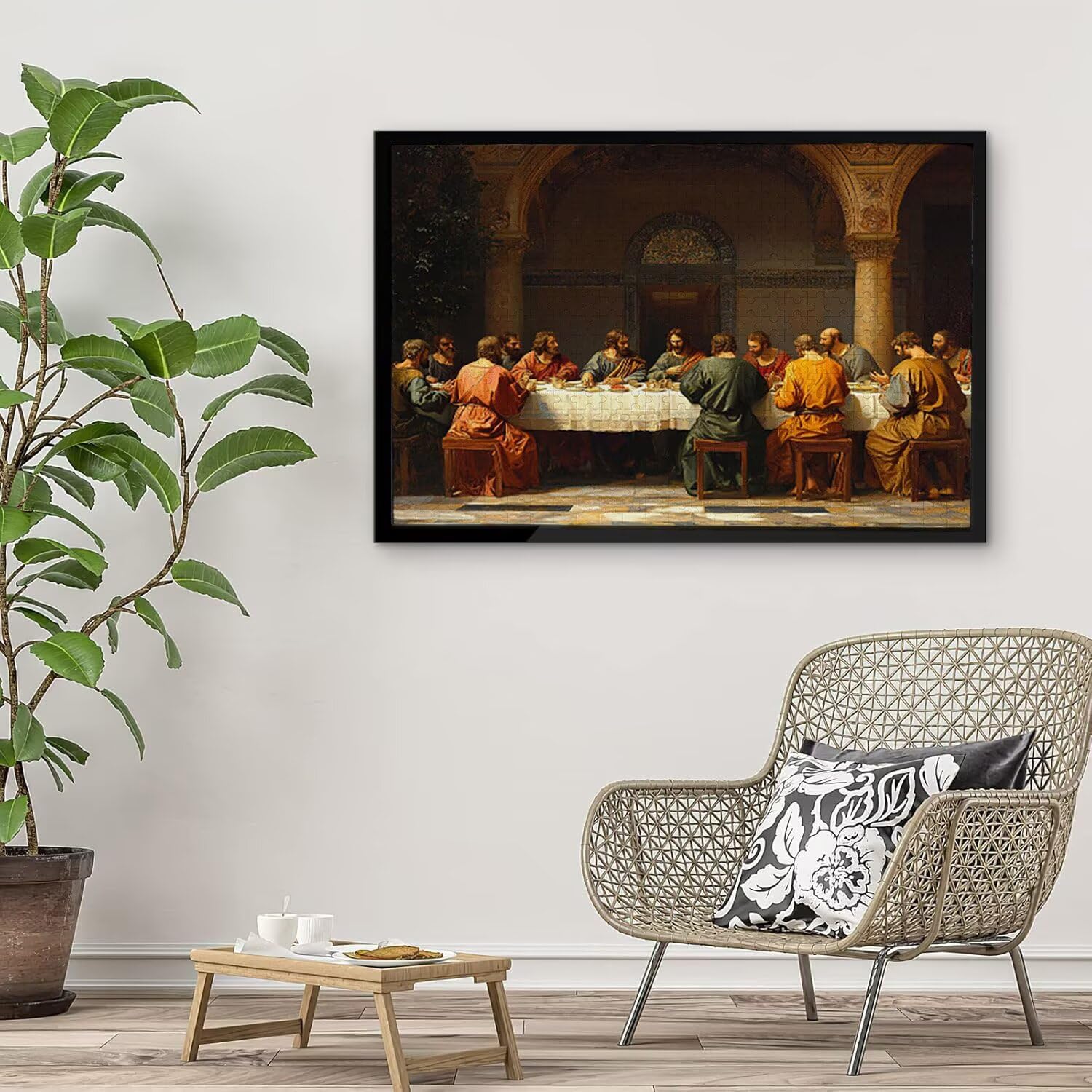 Drewniane puzzle dla dorosłych 3000 sztuk | Ostatnia Wieczerza | Zabawki edukacyjne | Puzzle dla dorosłych i dekoracje rodzinne | Rozmiar 122x80 cm | Prezent dla dorosłych | Prezenty świąteczne
