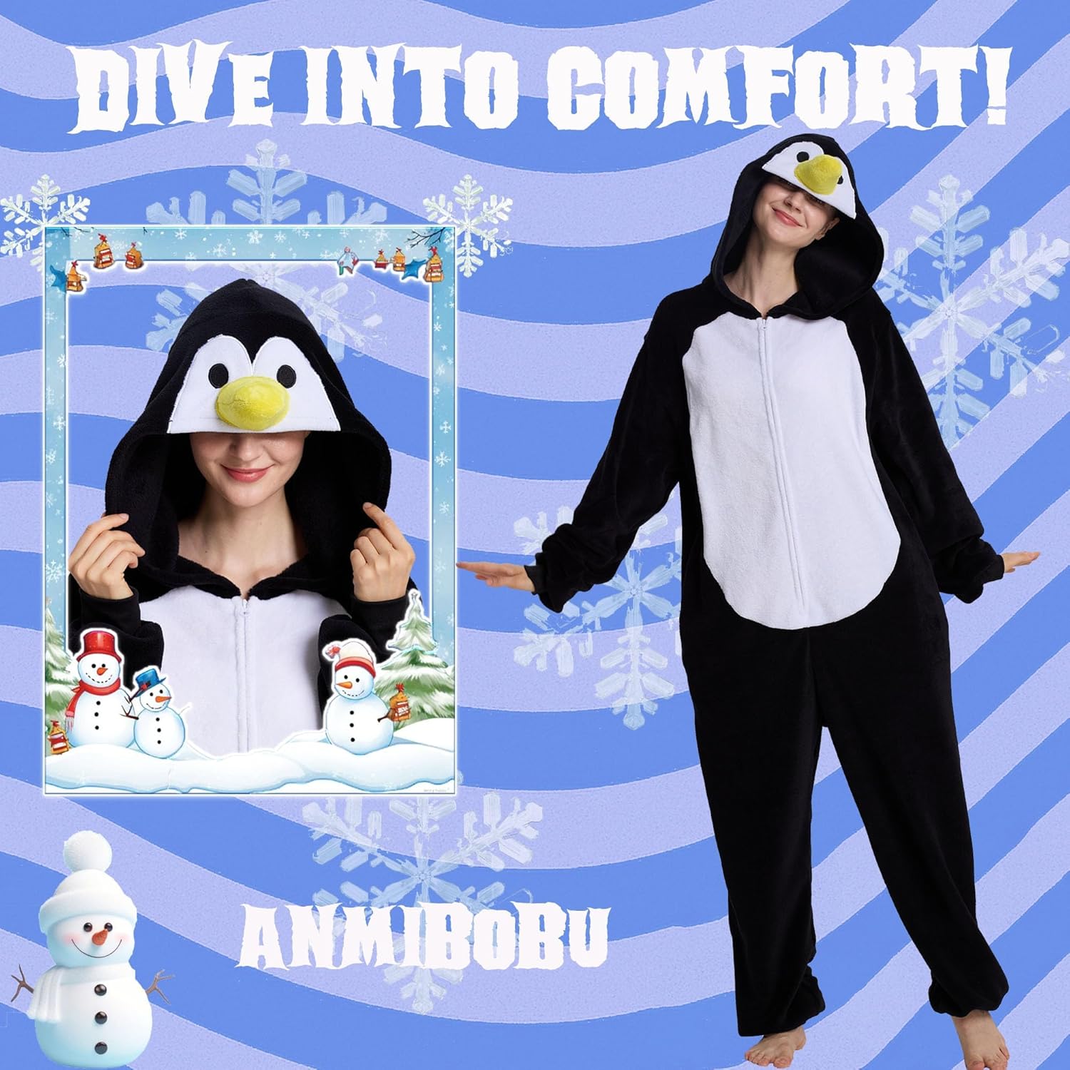 Unisex Adult Onesie Pajamas Animal Cosplay Halloween Costume One Piece Plush Sleepwear Homewear - Image 2