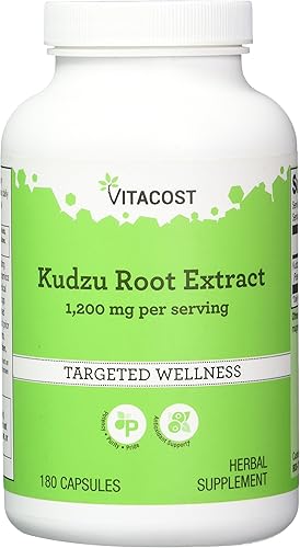 Extracto de raíz de Vitacost Kudzu - 1200 mg por porción - 180 cápsulas