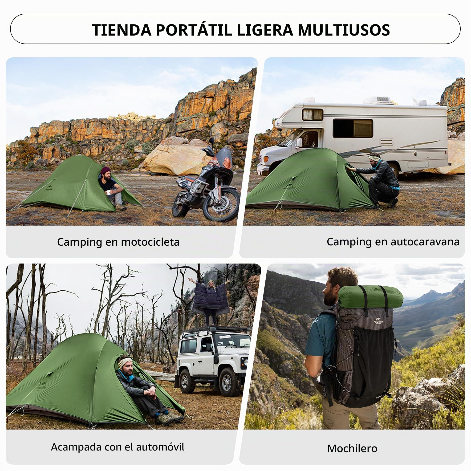 Naturehike Nube 1 Personas Domo Tienda Ultraligera Adecuado para Camping y Senderismo