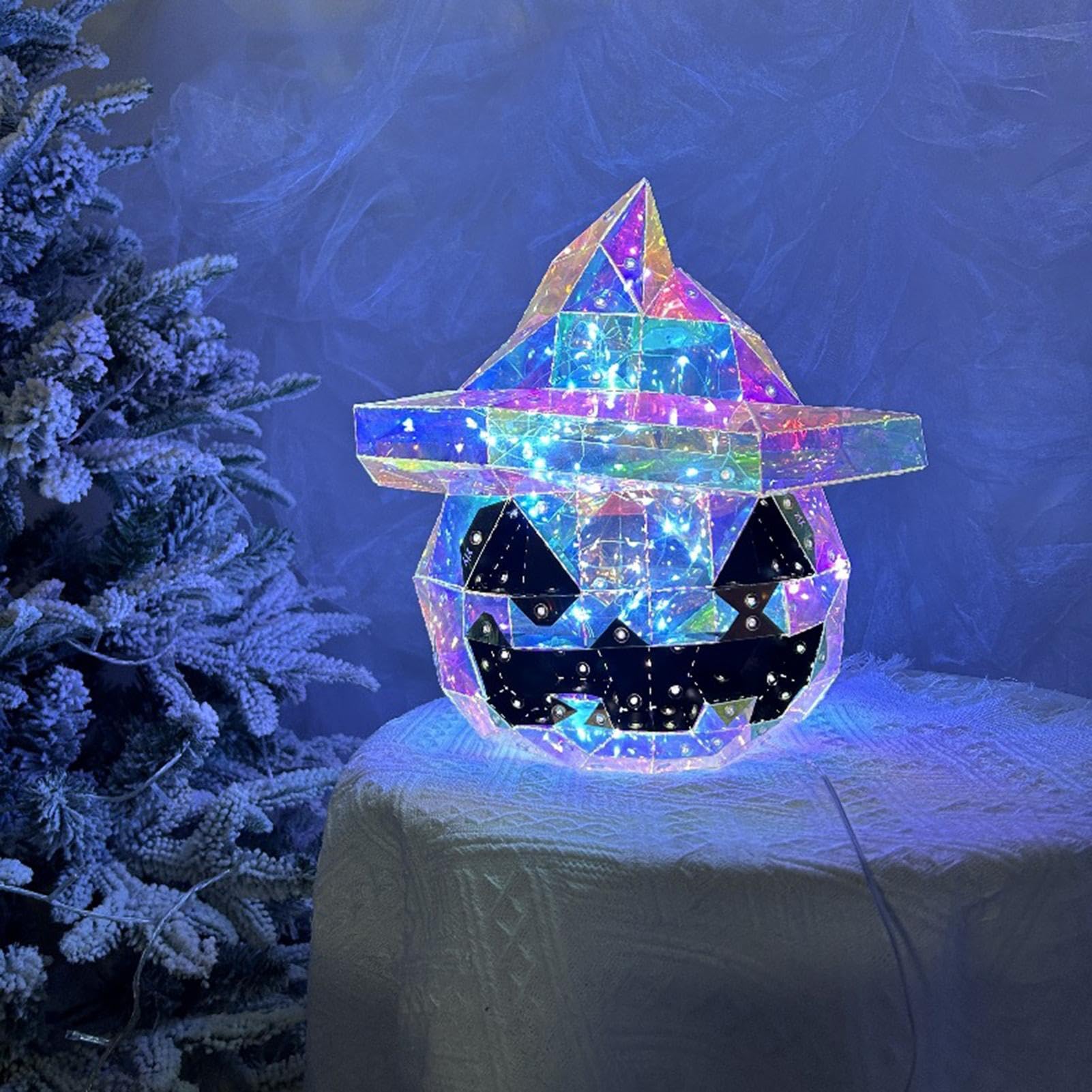 Luces de Calabaza para Halloween Generador de Arcoíris, Accesorios de