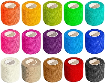 自粘绷带卷 | 非织造自粘运动绷带，适用于运动、宠物包扎，色彩丰富