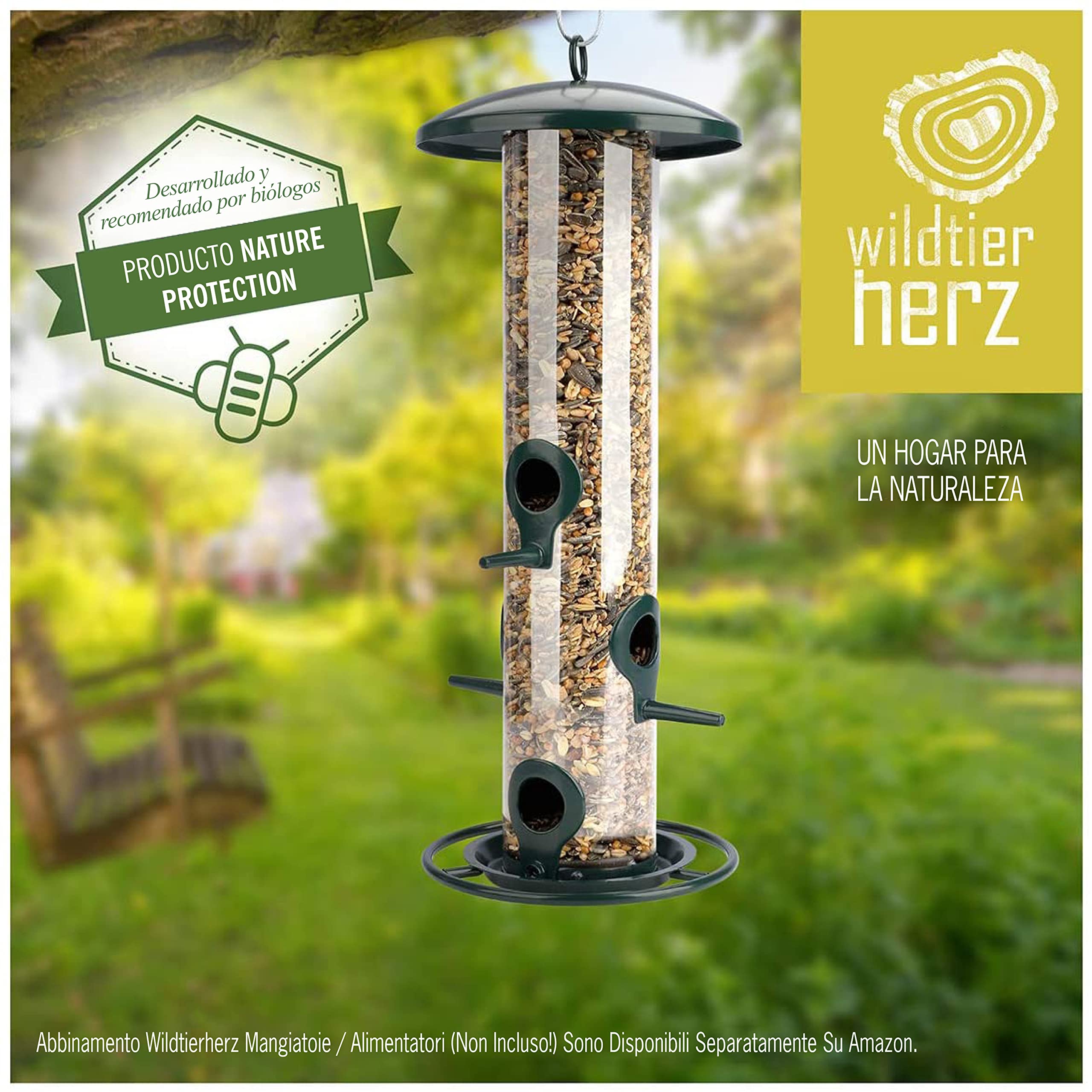 wildtier Herz I Alimentación para Pájaros - 5kg sin Trigo I Comida de Aves para Alimentos - Alimento para Aves