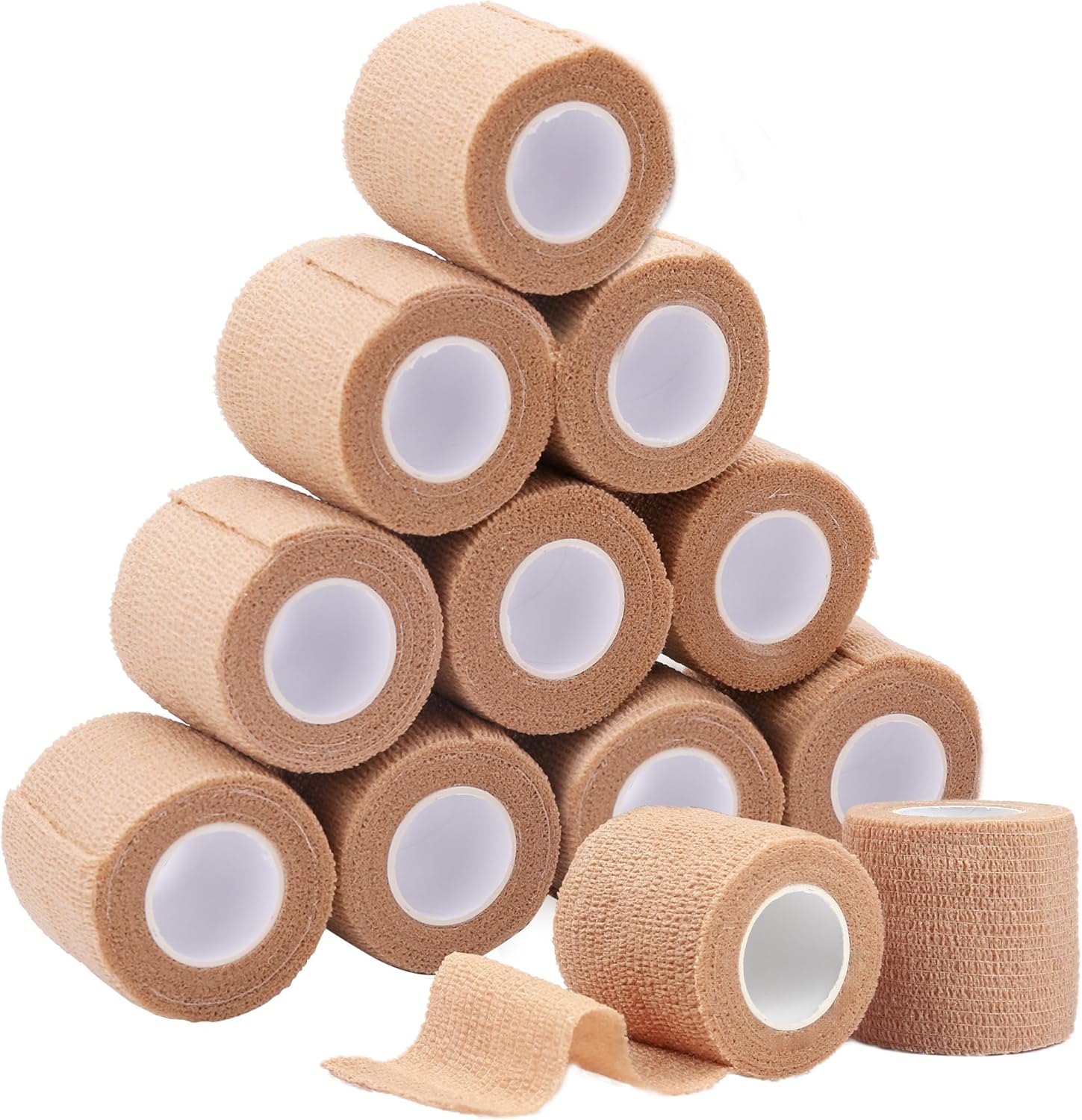 Self Adherent Bandage Wrap 12 Pack, 2” x 5 Yards, Medical Tape, SelfAdherent Wrap, Athletic