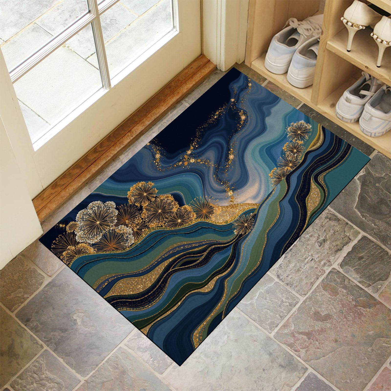 Tapis de Sol avec Microfibres Douces Absorbantes et Antidérapant