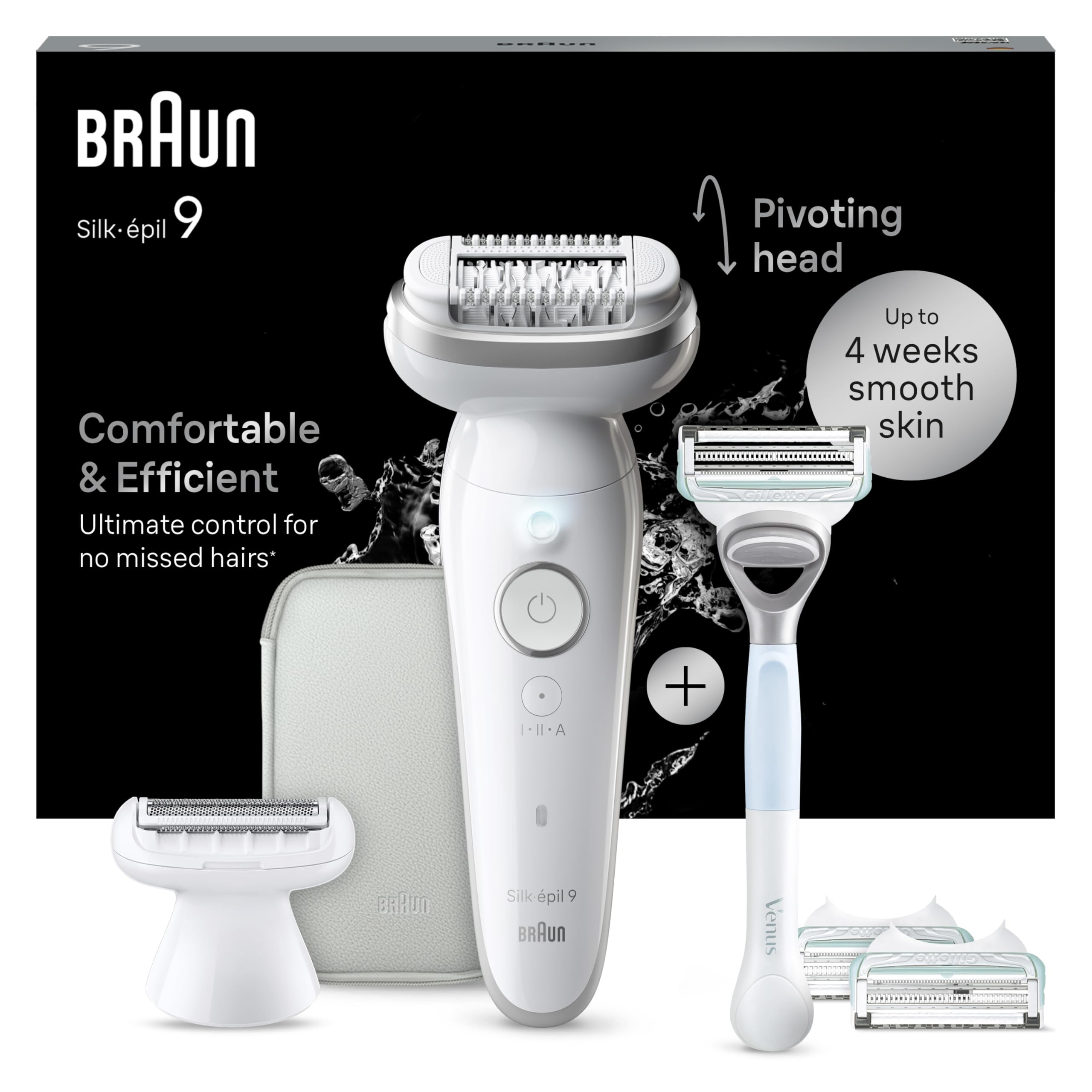 Braun Silk-épil 9, Epilierer Damen, Haarentferner für langanhaltende Haarentfernung, Ladyshaver, ...
