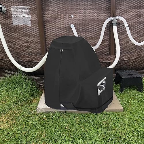 Miniatura 6 de Cubiertas de bomba de filtro de arena, tela Oxford impermeable 600D, cubierta de filtros de arena para piscina, adecuada para la mayoría de bombas