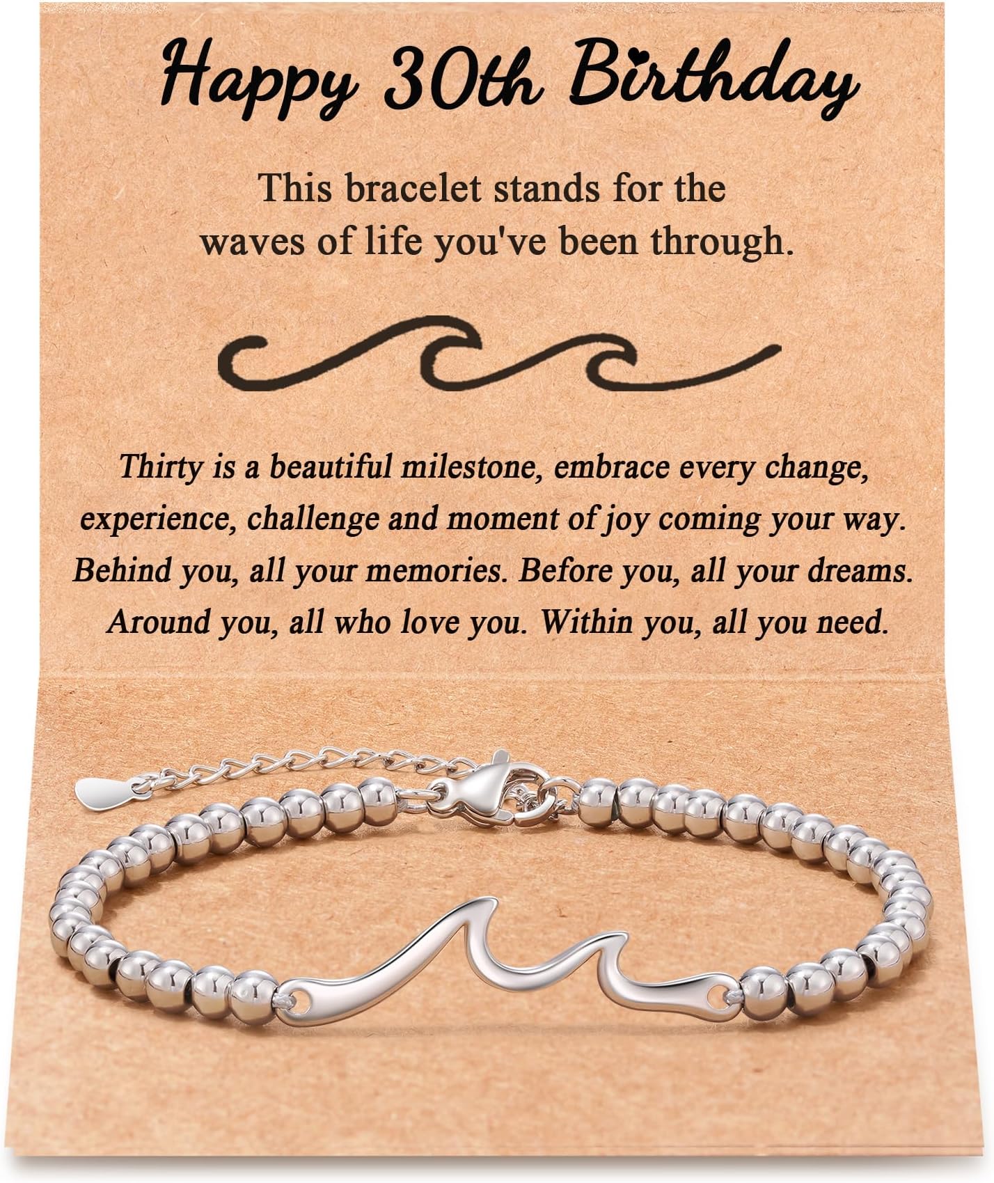 Birthday Gifts for Women, Through The Waves of Life, Birthday Bracelet for Women Friend Sister Daughter Mom Grandma...