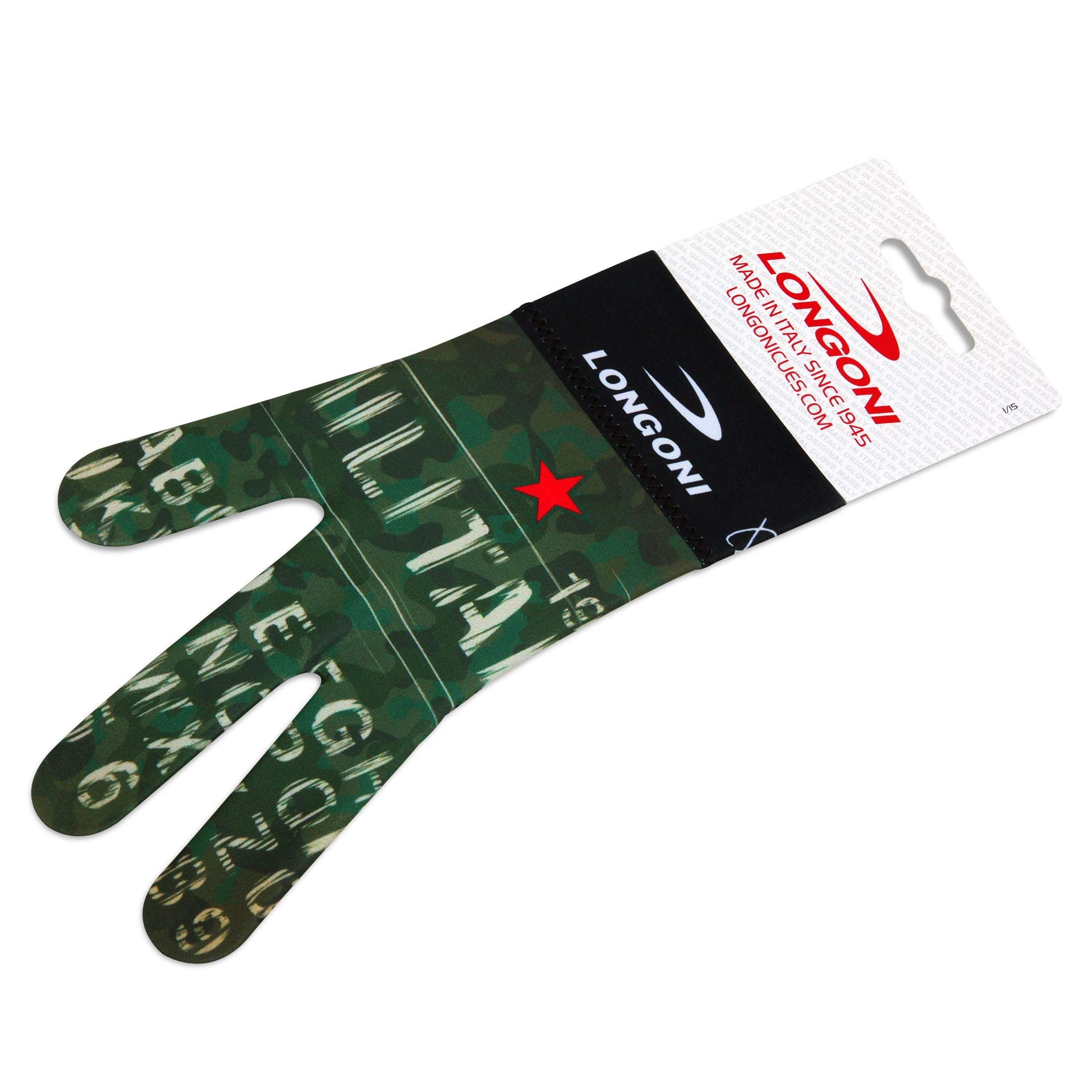 Guante de Billar Longoni Fancy Militar 2 para la mano izquierda