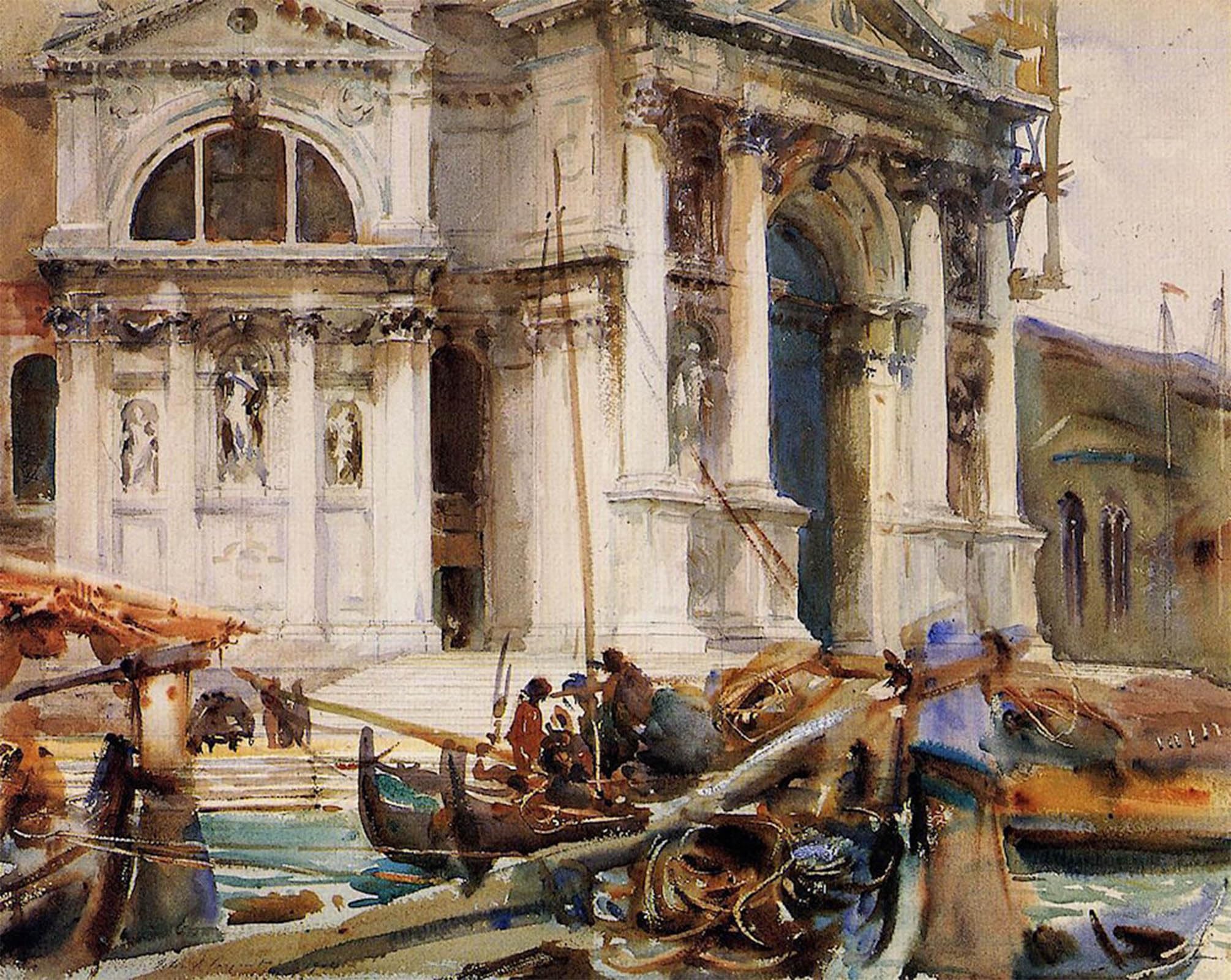 POSTERIIk Famous Print Pop Art Wall Art Graffiti Santa Maria Della Salute by John Singer Sargent Art Prints for Home Decor 60x90cm