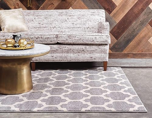 Vista 3 de Unique Loom Trellis Collection - Alfombra estilo marroquí de enrejado gris oscuro (8' 0 pies x 11' 0 pies)