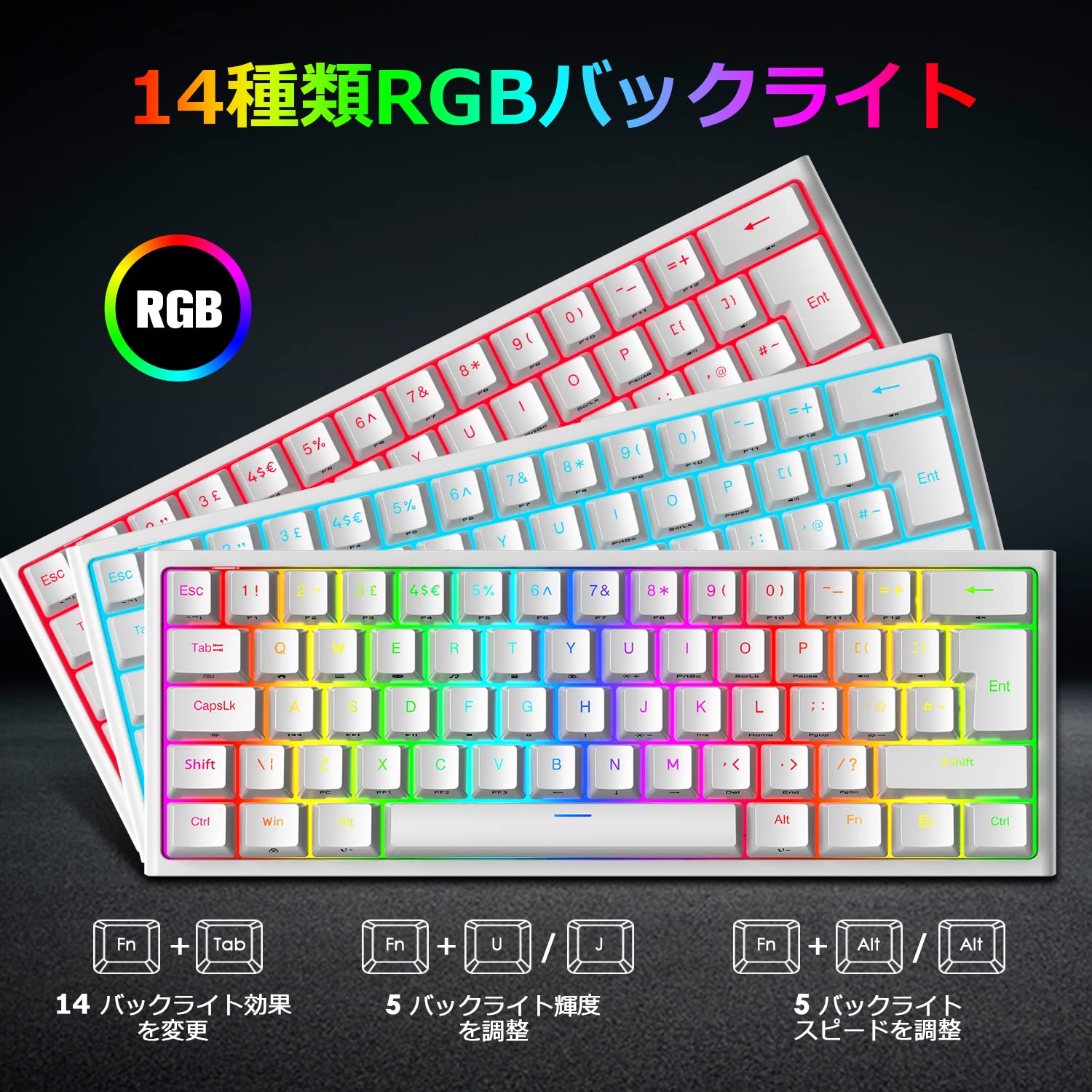 Amazon | ゲーミングキーボードマウス セット ゲーミングキーボード 赤