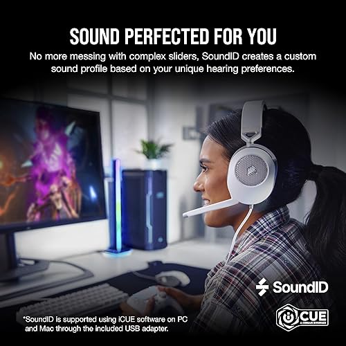 Miniatura 10 de Corsair HS65 Auriculares inalámbricos multiplataforma para juegos con Bluetooth - Dolby Audio 7.1 - Micrófono omnidireccional - Compatible con iCUE