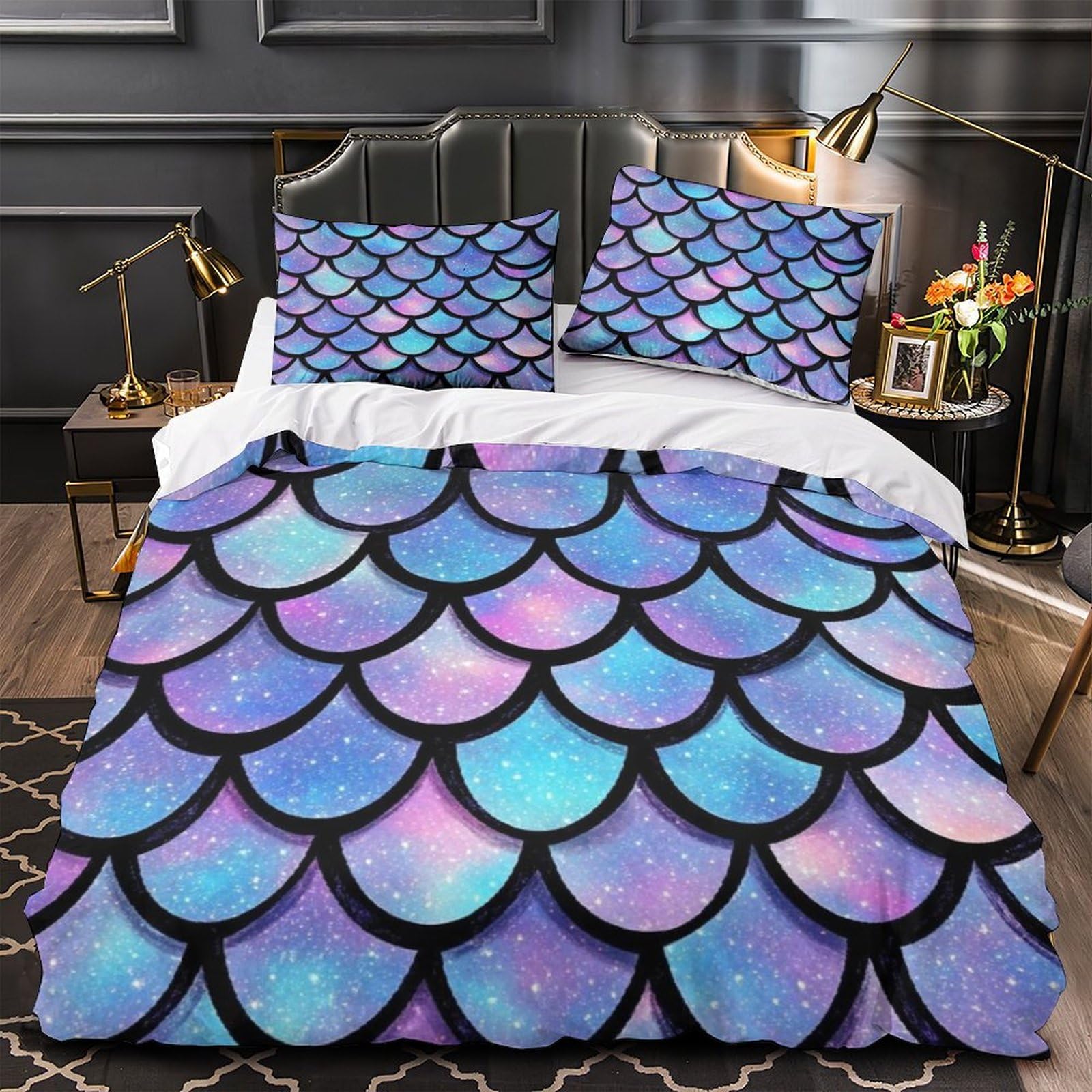 Housse de Couette Reine Médiévale en Microfibre Premium 3D