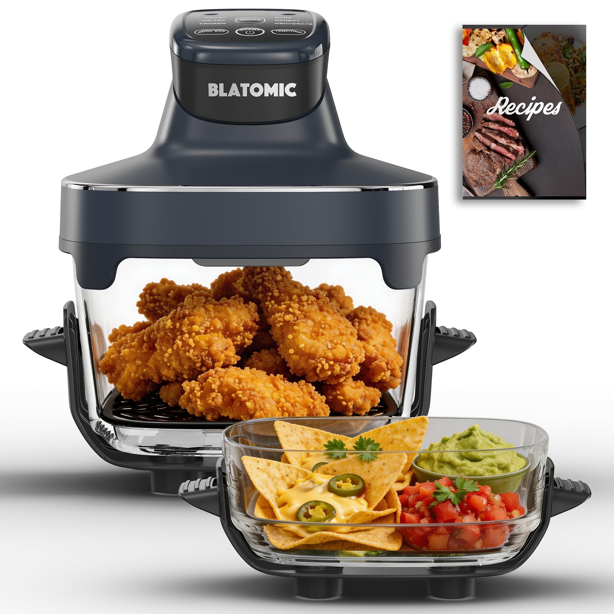 BLATOMIC 6-in-1 Glass Air Fryer