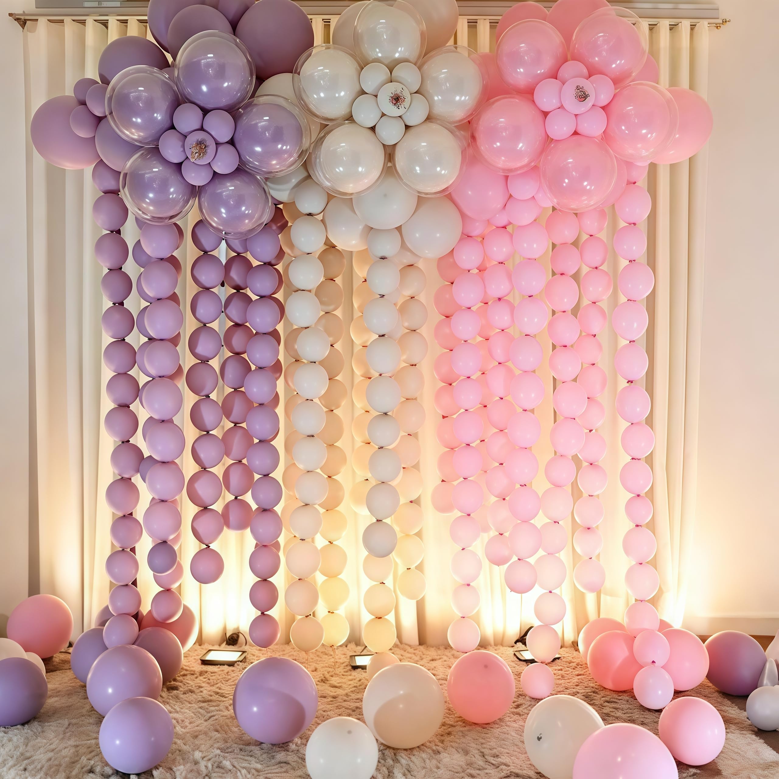 Pastelowe różowe balony z szybkimi ogniwami, 100 szt., 25 cm, różowe balony łączące do tworzenia balonów, ścian, łuku w kształcie serca, balonów dla dziewcząt, na ślub, urodziny, baby shower