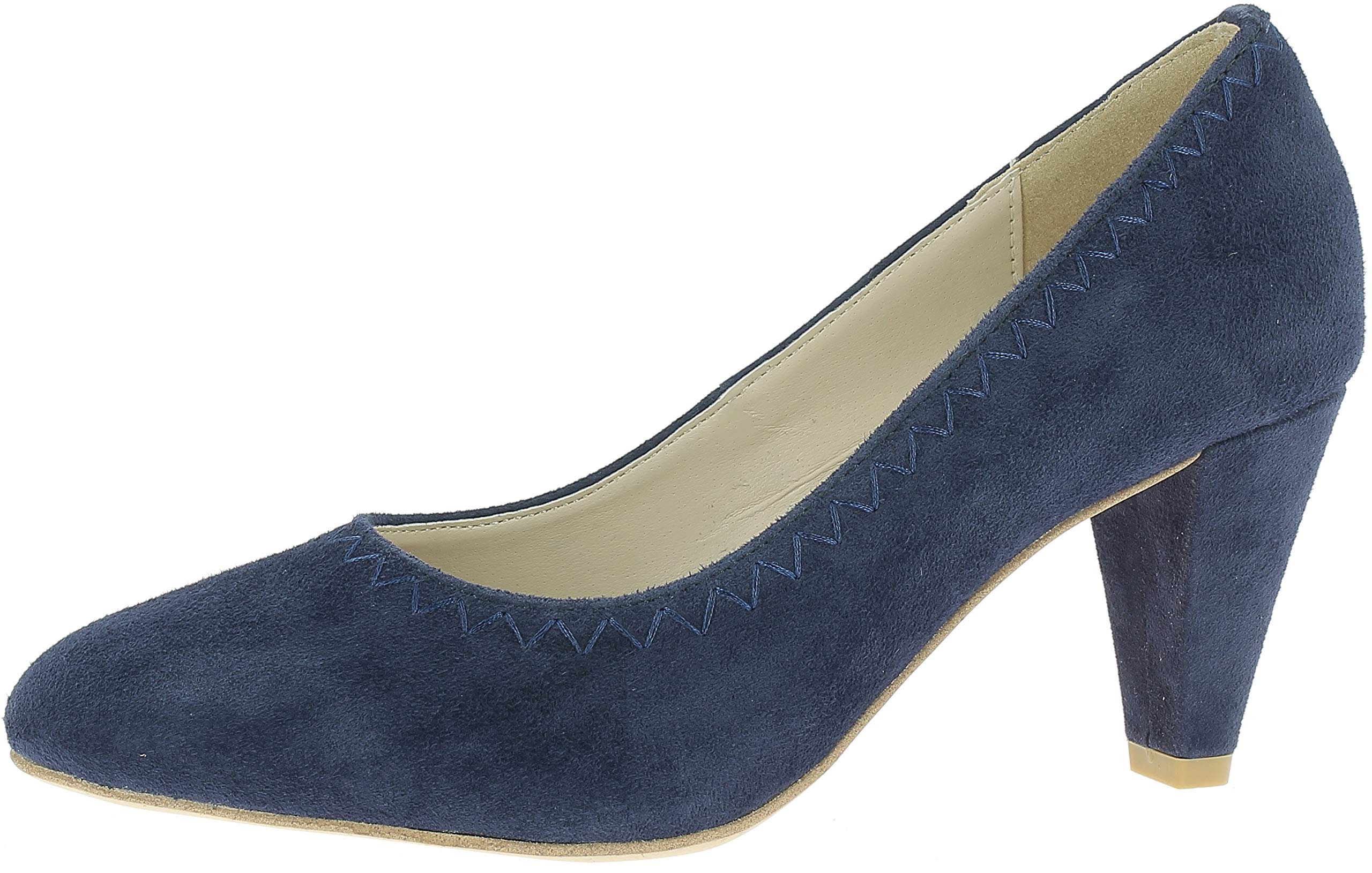 Hirschkogel Damen Pumps, Closed-Toe Pumps, d.Blau,