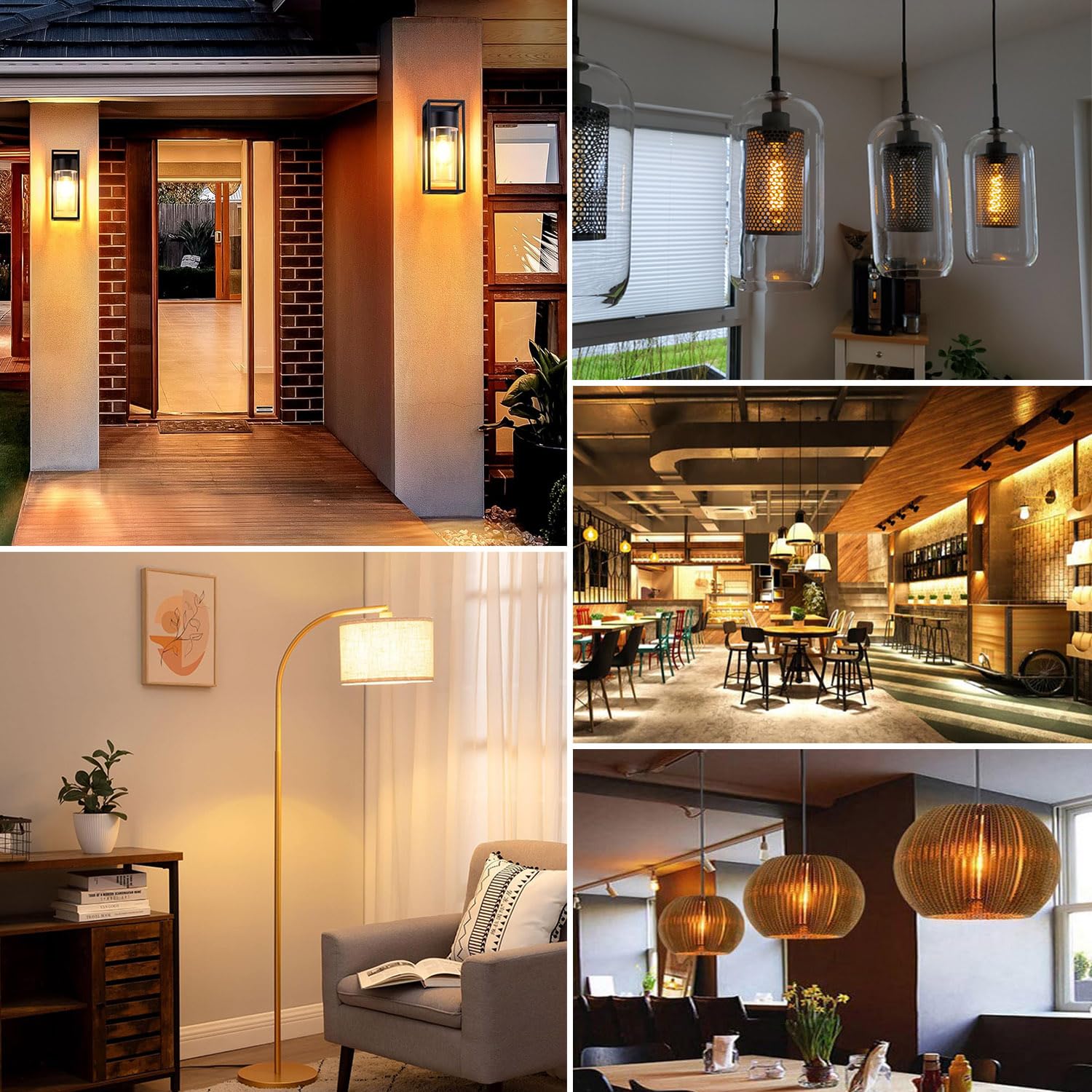 Bombilla LED Edison vintage, bombilla de flauta regulable E27 4W LED blanco cálido, lámpara Edison vintage regulable E27 ideal para iluminación nostálgica y retro - Ámbar - 4 piezas (T30)