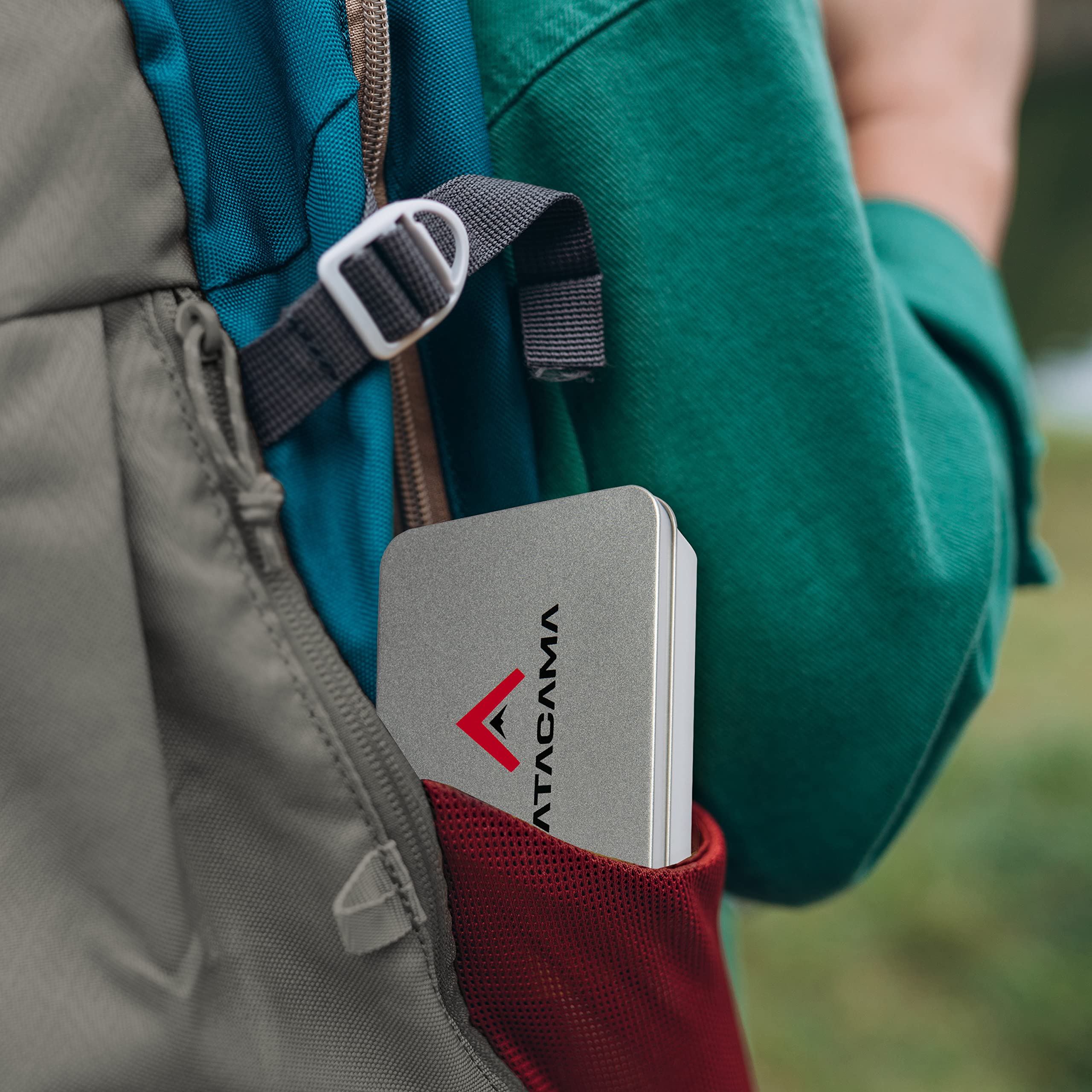 Atacama Krzesiwo survivalowe zestaw z narzędziem wielofunkcyjnym, krzesiwo Kienspan Tinder, dmuchawka i krzesiwo - wyposażenie outdoorowe i wyposażenie bushcraft - Firestarter - wieczna zapałka