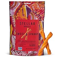 Vista 9 de Stellar Snacks Trenzas de Pretzel, Cebolla Dulce Maui Monk, 5 Oz (Paquete de 6), Palitos de Pretzel Gourmet, Vegano, Kosher, Sin OGM, Sin Maní