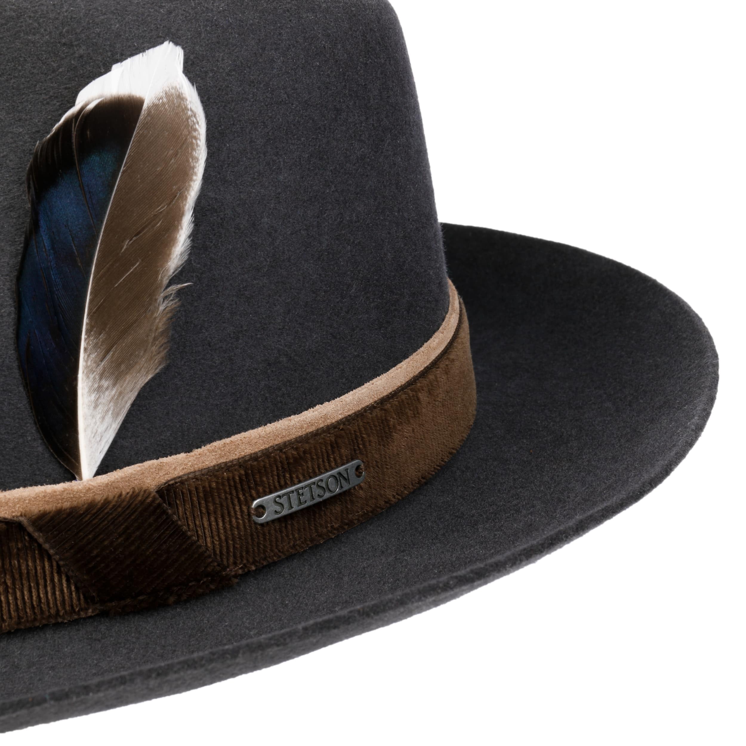 STETSON Pinehurst kapelusz fedora Bogart z filcu welnianego Asahi Guard Meski Jesien Zima