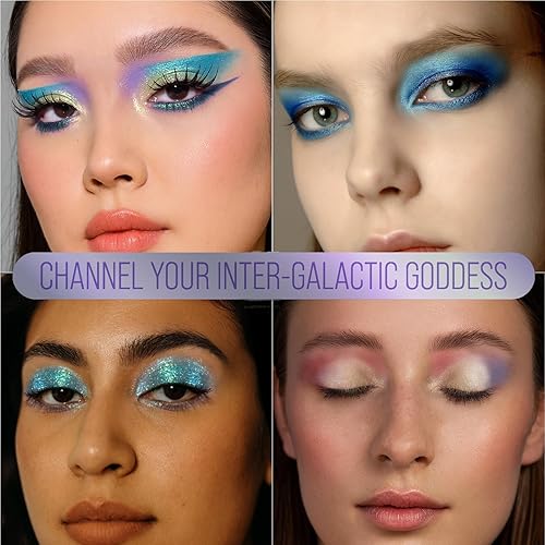Miniatura 6 de Tintark Galactic Assemble - Paleta de sombras de ojos con purpurina metálica brillante paleta de maquillaje de galaxia sin talco