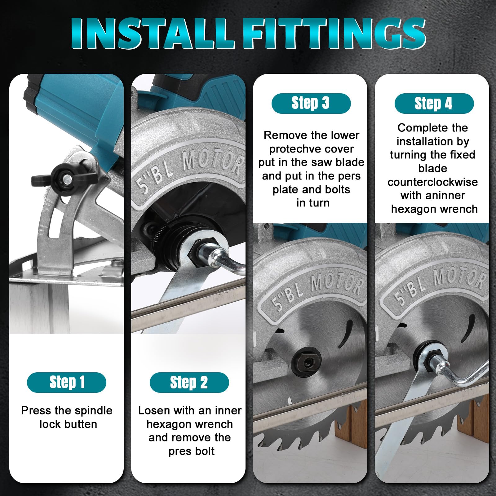 Akku-Kreissäge für Makita 18V Lithium-Akku, Bürstenlose Mini Handkreissäge mit 2 Sägeblättern, Mini-Kreissäge zum Schneiden von Fliesen und Holz (125mm)