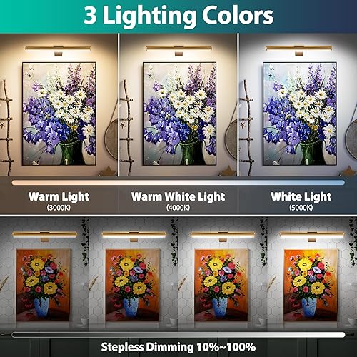 Miniatura 4 de Luz de imagen para arte con control remoto, luz de pintura inalámbrica de 6000 mAh, batería recargable, luz de imagen de pared con 3 iluminación,