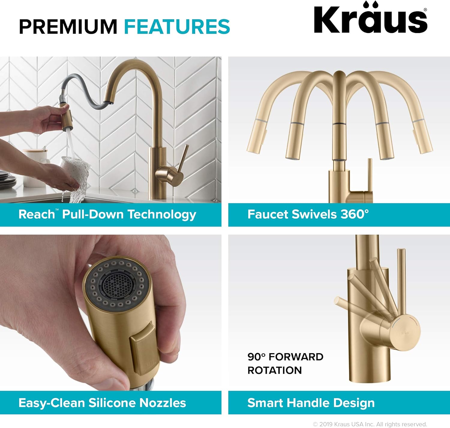 Kraus KPF-2620BB Oletto Kitchen Faucet, 16 Inch, Brushed Bronze : Everything Else
