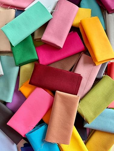 Miniatura 8 de Juego de 50 piezas de tela de algodón multicolor 100 % algodón de 8 x 8 pulgadas (8.1 in x 8.1 in) para coser acolchados, cuadros de tela