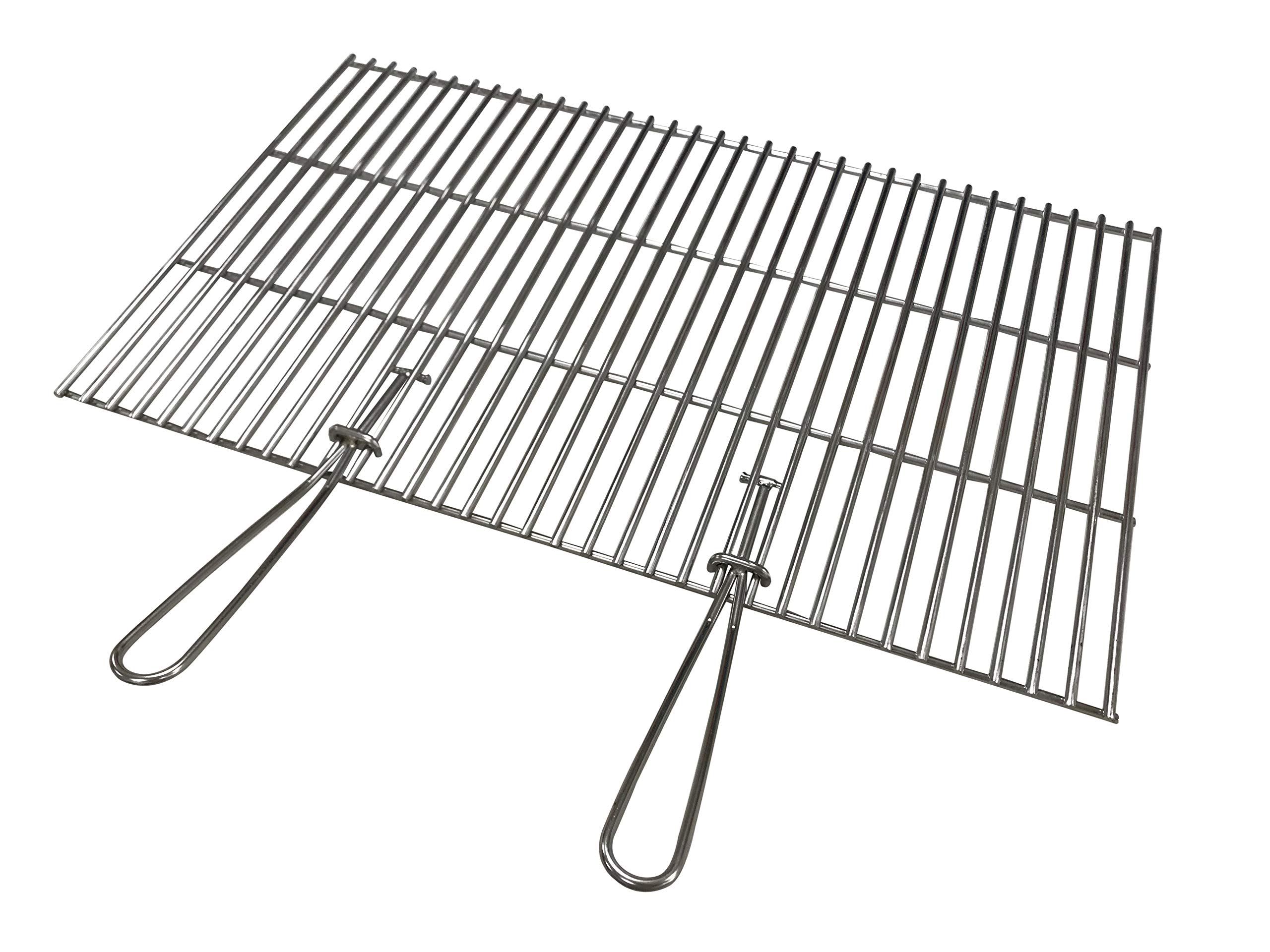 SunshineBBQs Brick BBQ Replacement Cooking Grill Measuring 67cm x 40cm in a Heavy Duty 6mm Stainless Steel (67cm x 40cm (With Handles))
