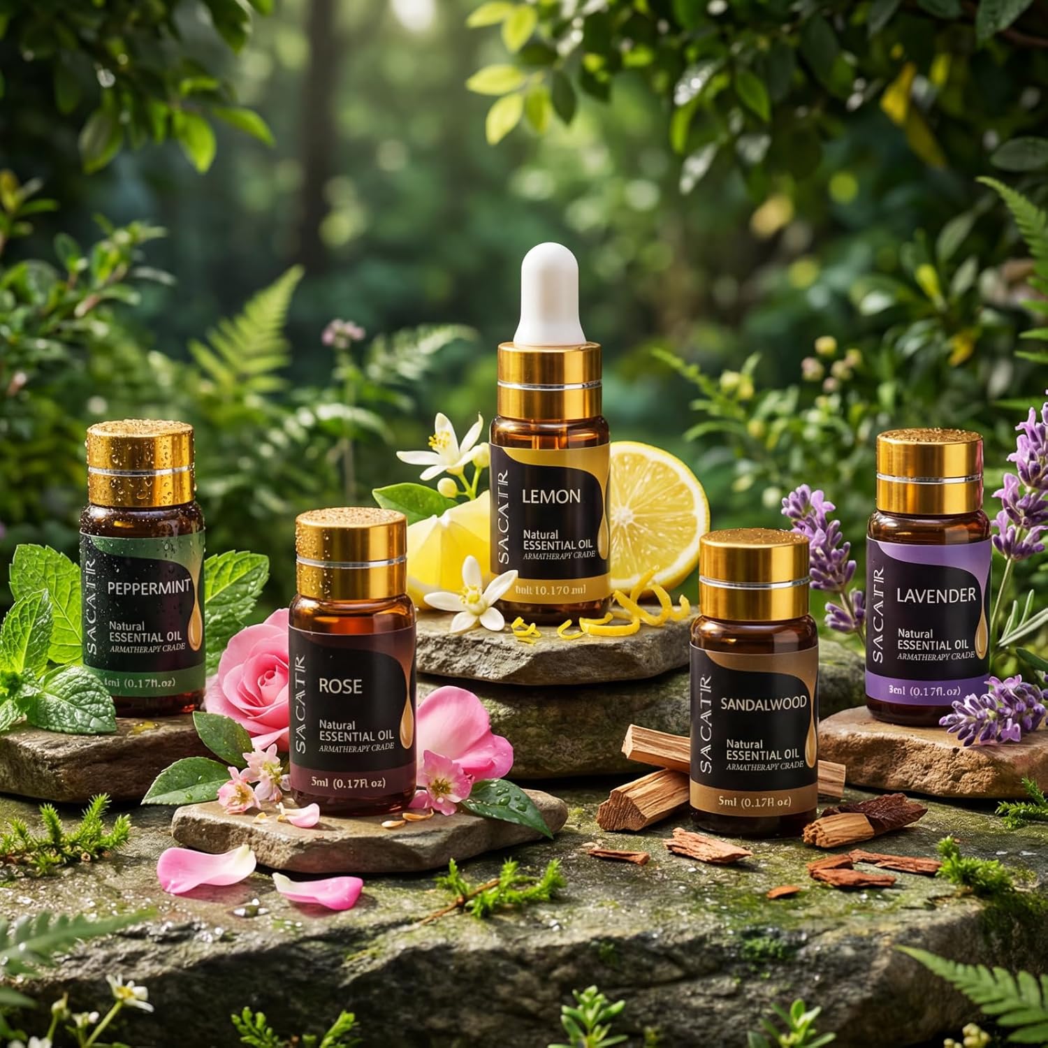 SACATR 50 Pcs Natural Essential Oil Set -Essential Oils Gift Set for Diffuser, Home Care, DIY Candle and Soap Making(50 * 5ML) - Image 4