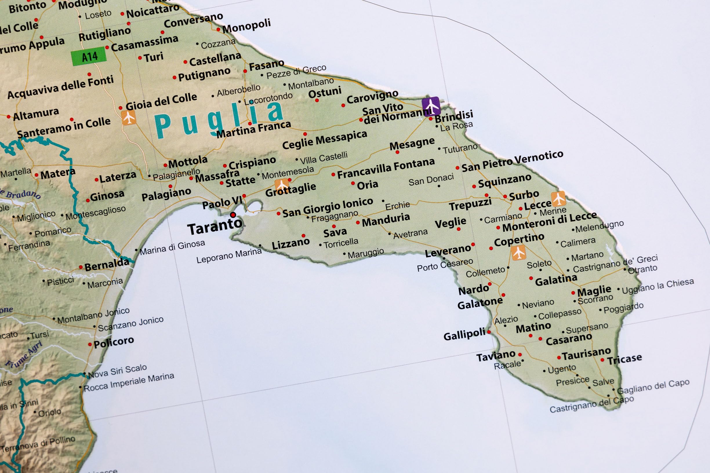 Large map of Italy with full lamination (wall map) 39 x 55 inches, Italian regions - Image 8